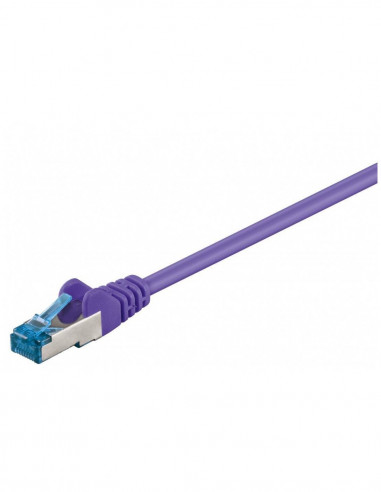 RB-LAN Patchcord S/FTP (PiMF) LSZH fioletowy Cat.6a, 0.25m
